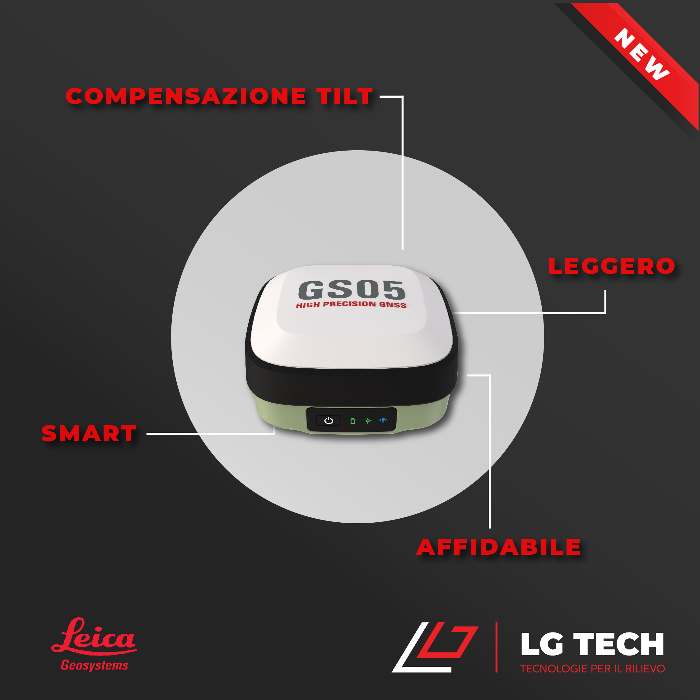 Leica GS05: L’antenna GNSS più leggera su cui poter contare