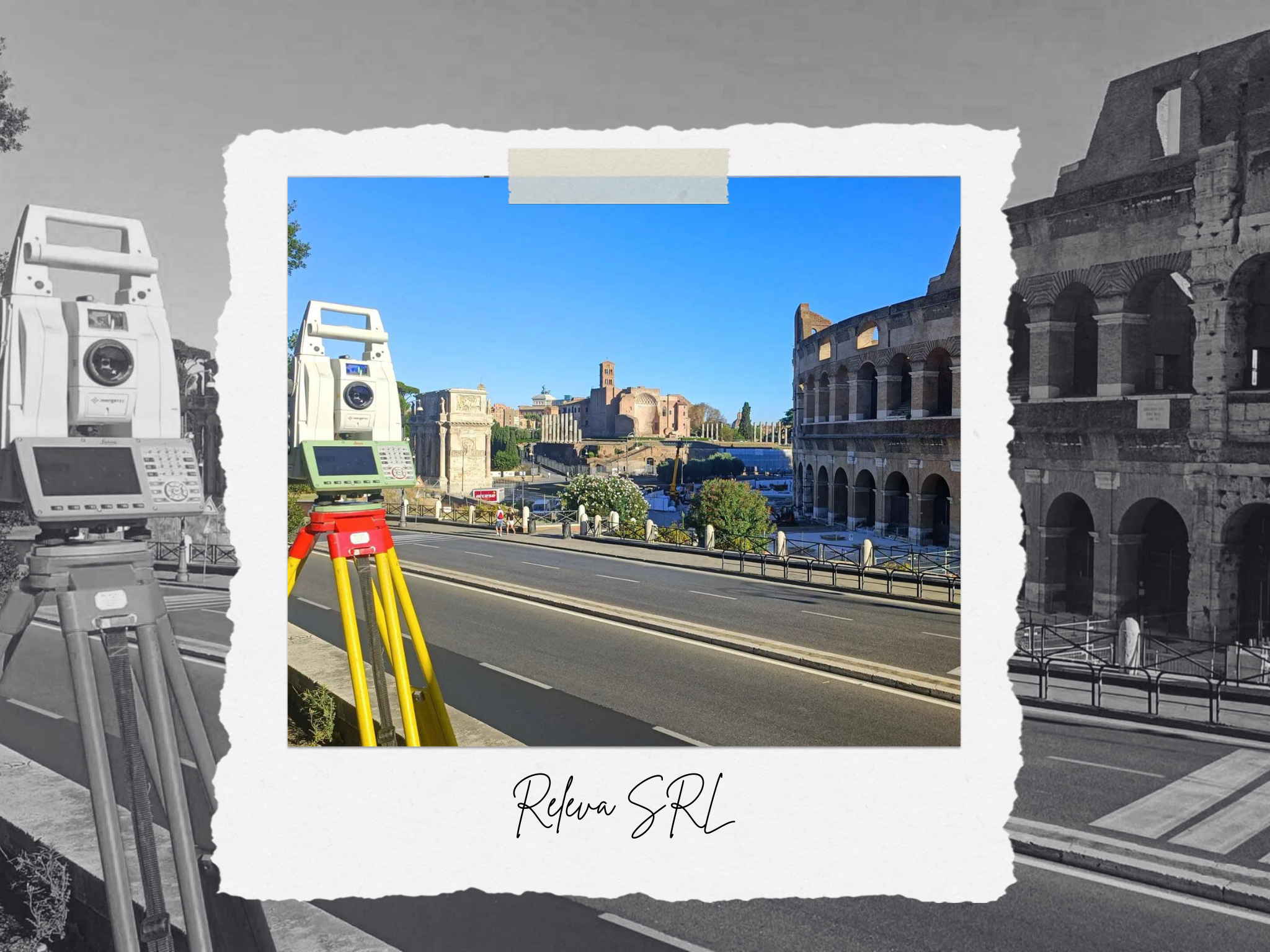 Rilievo e tracciamento al Colosseo con Leica TS16