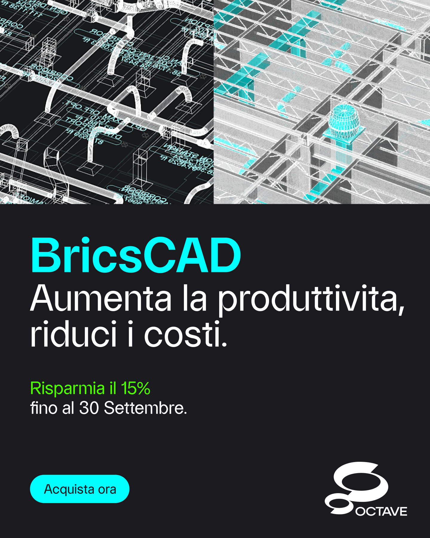 BricsCAD V26: dal 1° al 30 settembre le nuove licenze scontate del 15%